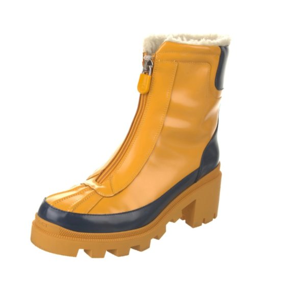 SOLD!!   Authentic GUCCI Leather Colorblock Pattern Rain Boots Size: 9 - Picture 4 of 7